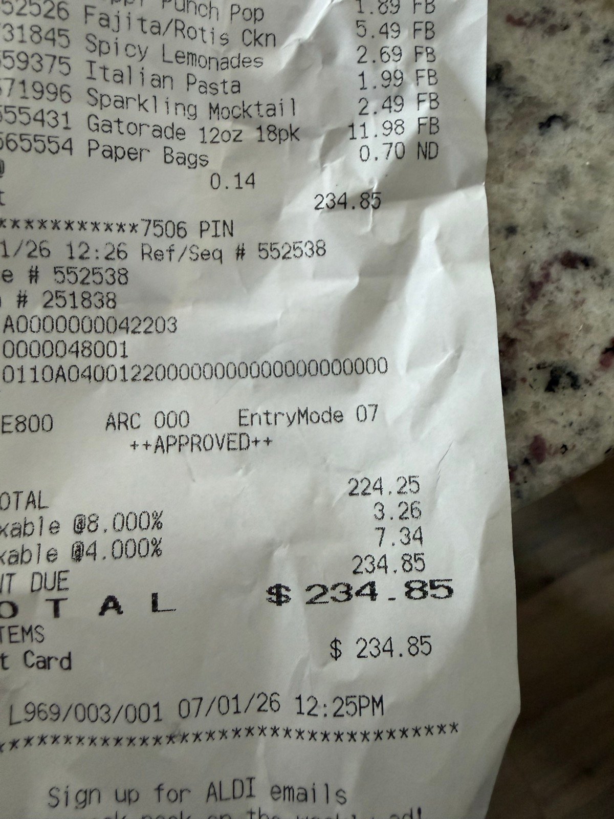 Nutrition label